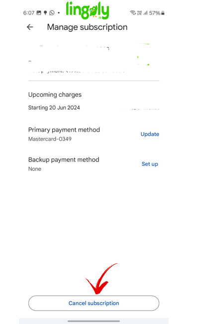 Lingopie Cancel subscription