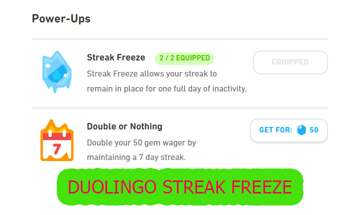 Duolingo Streak Freeze