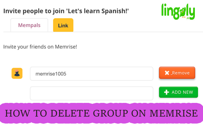 Delete Group on Memrise