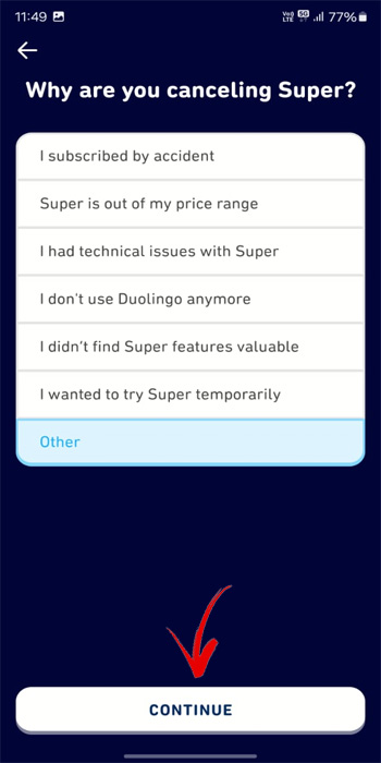 Cancel Duolingo Subscription