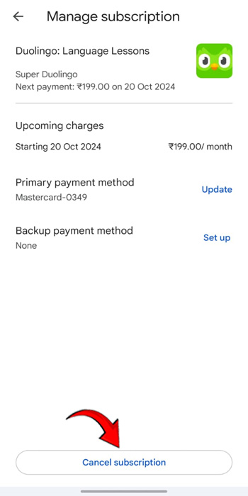 Cancel Super Duolingo