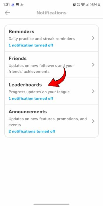 Duolingo Leaderboards Turn off