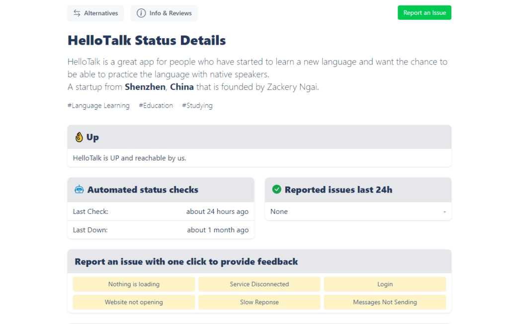 HelloTalk App Not Working