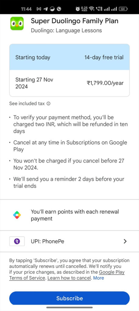 Duolingo Family Plan Share Guide