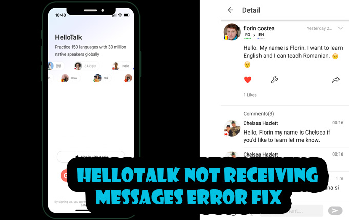 HelloTalk Not Receiving Messages